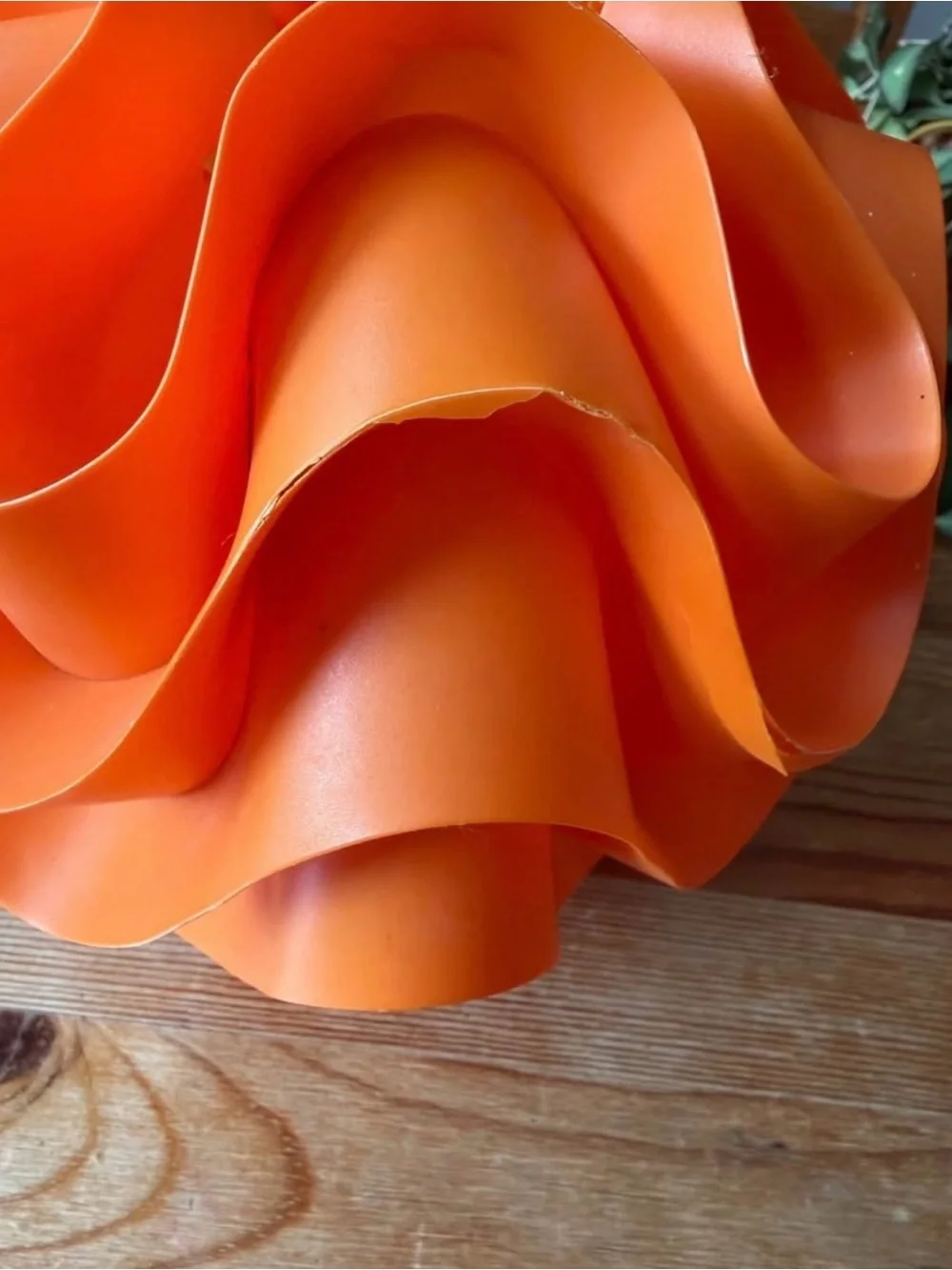 Vintage MCM Wavy Swag Pendant Lamp Shade